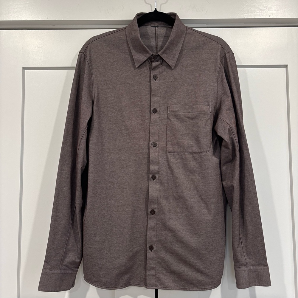 Lululemon Commission Long Sleeve Button Down Shirt Oxford Slim Mens Size Medium*